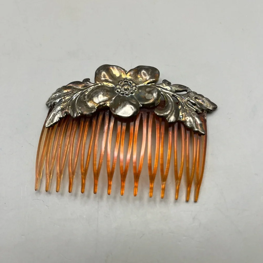 Timeless Elegance Vintage Gold and Silver Hair Comb Set Touch of Old World Charm